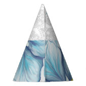 Chapeaux De Fètes Hibiscus & dentelle TURQUOISE (Dos)