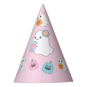 Chapeaux De Fètes Hippie Halloween Pink Ghost (Devant)