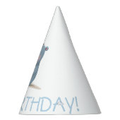 Chapeaux De Fètes Hippo Anniversaire bleu doux (Droite)