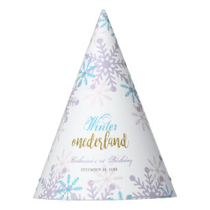 Chapeaux De Fètes Hiver Onederland 1er anniversaire Lavande Bleue Ne