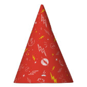Chapeaux De Fètes Icône de la foudre Flash et motif doodle (Droite)
