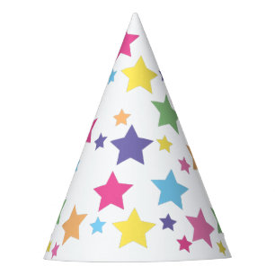 Chapeaux De Fètes illusima Arc-en-Ciel Grandes Étoiles Fête Blanche