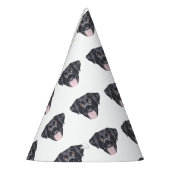 Chapeaux De Fètes Illustration Black Labrador retraçant avec des sou (Gauche)