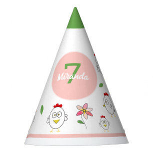 Chapeaux De Fètes Illustration de poulet au dessin mignon
