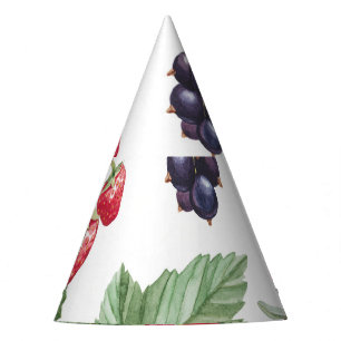 Chapeaux De Fètes Illustration des baies d'aquarelle Motif sans join