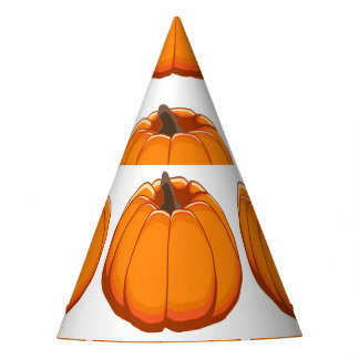 Chapeaux De Fètes Illustration du motif de citrouille jaune vif.