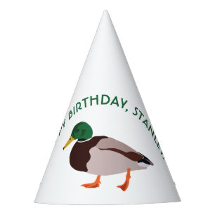 Chapeaux De Fètes Illustration réaliste de Mallard Duck Personnalisé