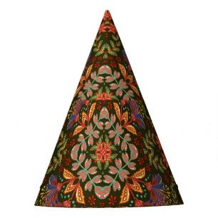 Chapeaux De Fètes Imaginaire Floral Carré Conception de poche