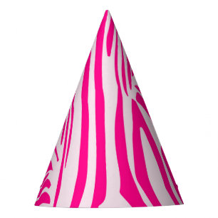 Chapeaux De Fètes Impression zèbre rose