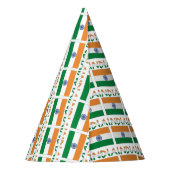 Chapeaux De Fètes India Indian Flag Tiled Green Personalized Name (Dos)