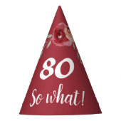 Chapeaux De Fètes Inspirational Funny Bourgogne Floral 80e anniversa (Devant)