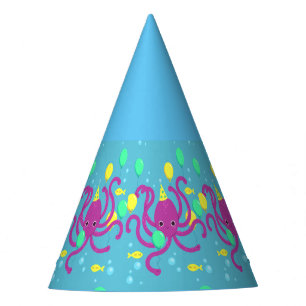 Chapeaux De Fètes Invitation sous la mer, Anniversaire de Pieuvre