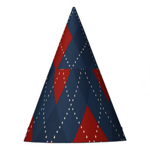 Chapeaux De Fètes Jacquard Royal Bleu Motif de Noël