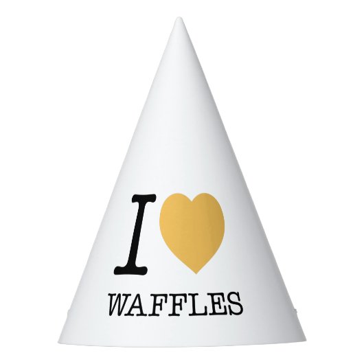 CHAPEAUX DE FÈTES J'AIME LES WAFFLES (Devant)