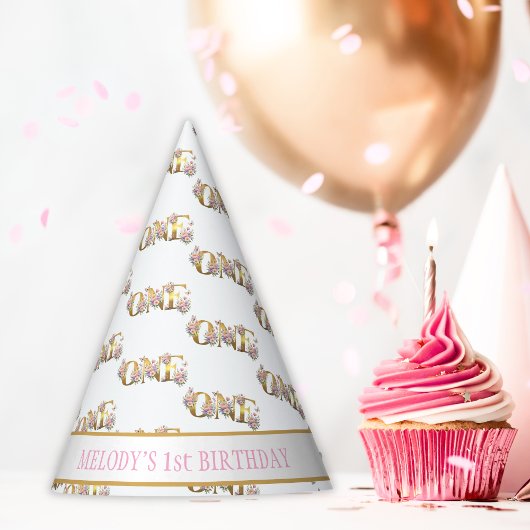 Chapeaux De Fètes Jardin de fées Whimsical 1er anniversaire