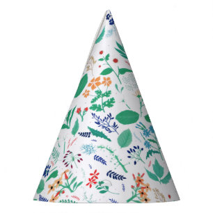 Chapeaux De Fètes Jardin d'été Fleurs Feuilles Botaniques