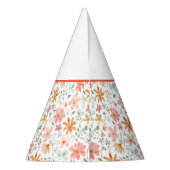 Chapeaux De Fètes Jardin rouge orangé grâces motif (Dos)