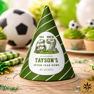 Chapeaux De Fètes J'avais 6 ans, maintenant j'ai 7 ans Soccer Annive