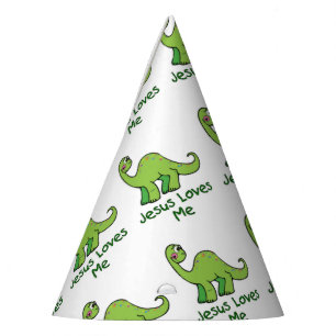 Chapeaux De Fètes Jésus M'Aime Dinosaure