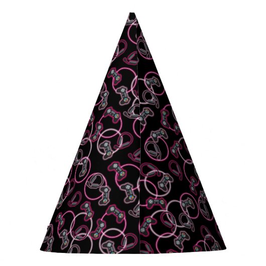 Chapeaux De Fètes Jeu vidéo Neon Rose Girls Anniversaire (Dos)