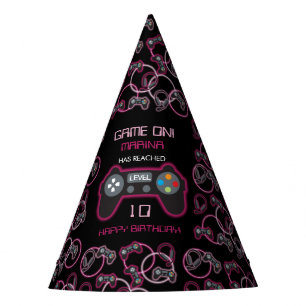 Chapeaux De Fètes Jeu vidéo Neon Rose Girls Anniversaire