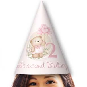 Chapeaux De Fètes Joli 2ème anniversaire Teddy Bear Casquettes du pa