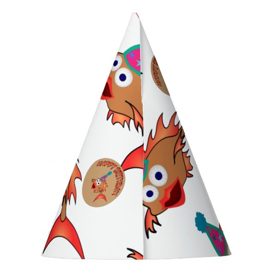 CHAPEAUX DE FÈTES JOLI ANNIVERSAIRE AVEC POISSON AVEC MOTIF CASQUETT (Dos)