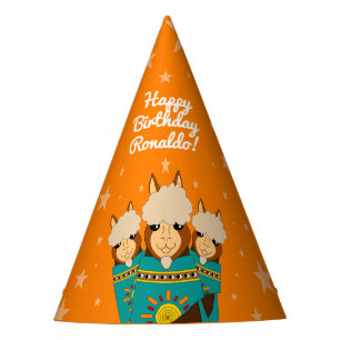 Chapeaux De Fètes Joli Anniversaire des Alpacas Garçon en Serapes Tu