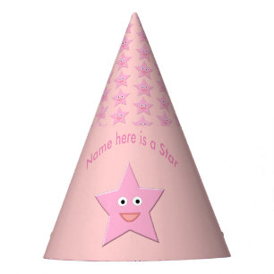 Chapeaux De Fètes Joli Casquette de fête personnalisée étoile rose