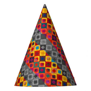 Chapeaux De Fètes Joli motif géométrique coloré