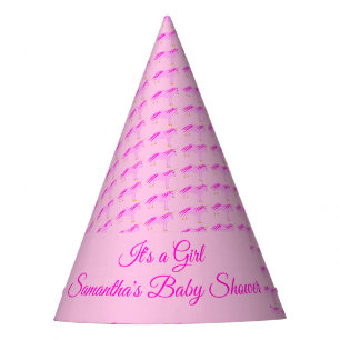 Chapeaux De Fètes Joli rose bébé fille Unicorn Baby shower personnal