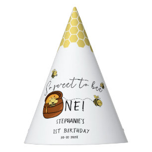 Chapeaux De Fètes Jolie abeille si douce pour son 1er anniversaire