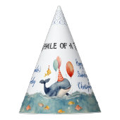 Chapeaux De Fètes Jolie baleine d'un temps garçons Anniversaire (Devant)