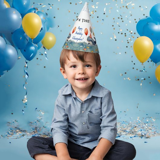 Chapeaux De Fètes Jolie baleine d'un temps garçons Anniversaire