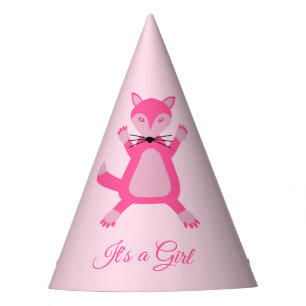 Chapeaux De Fètes Jolie Bébé Fille Renard Personnalisé Baby Shower