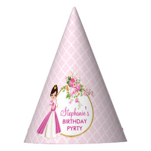 Chapeaux De Fètes Jolie Brunette Princess Casquette de fête d'anniv