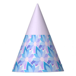 Chapeaux De Fètes Jolie Fleur violette Bleue