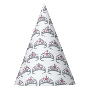 Chapeaux De Fètes Jolie princesse rose Tiara fête d'anniversaire fil