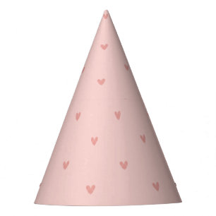 Chapeaux De Fètes Jolis cœurs roses pastel