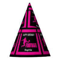 Joueuse de football rose fille équipe d'anniversai