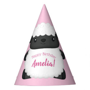 Chapeaux De Fètes Jour d'anniversaire de mouton rose