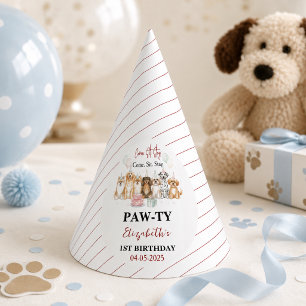 Chapeaux De Fètes Joyeux 1er Anniversaire Garçon Chien Toutou   Fête