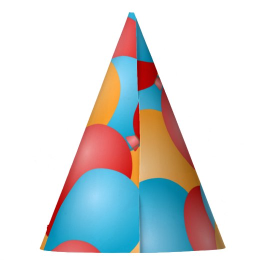 Chapeaux De Fètes Joyeux anniversaire avec nom et ballons (Dos)