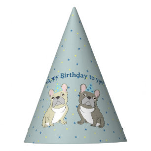 Chapeaux De Fètes Joyeux anniversaire bouledogue français