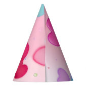 Chapeaux De Fètes Joyeux Anniversaire Fille Coeurs roses (Dos)