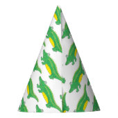 Chapeaux De Fètes Joyeux Anniversaire Jaune Alligator Vert Crocodile (Dos)