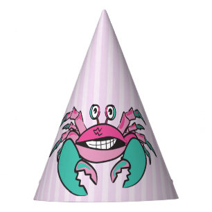 Chapeaux De Fètes Joyeux anniversaire Pink et Crabe Turquoise Annive