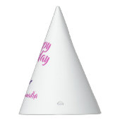 Chapeaux De Fètes Joyeux Anniversaire rose S Monogramme initial (Droite)