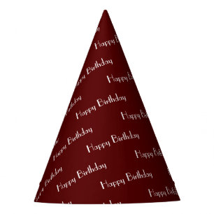 Chapeaux De Fètes Joyeux Anniversaire Texte Personnalisé Motif Marro