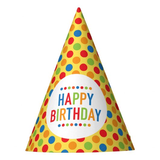 Chapeaux De Fètes Joyeux Casquette de fête des Dots d'anniversaire (Devant)